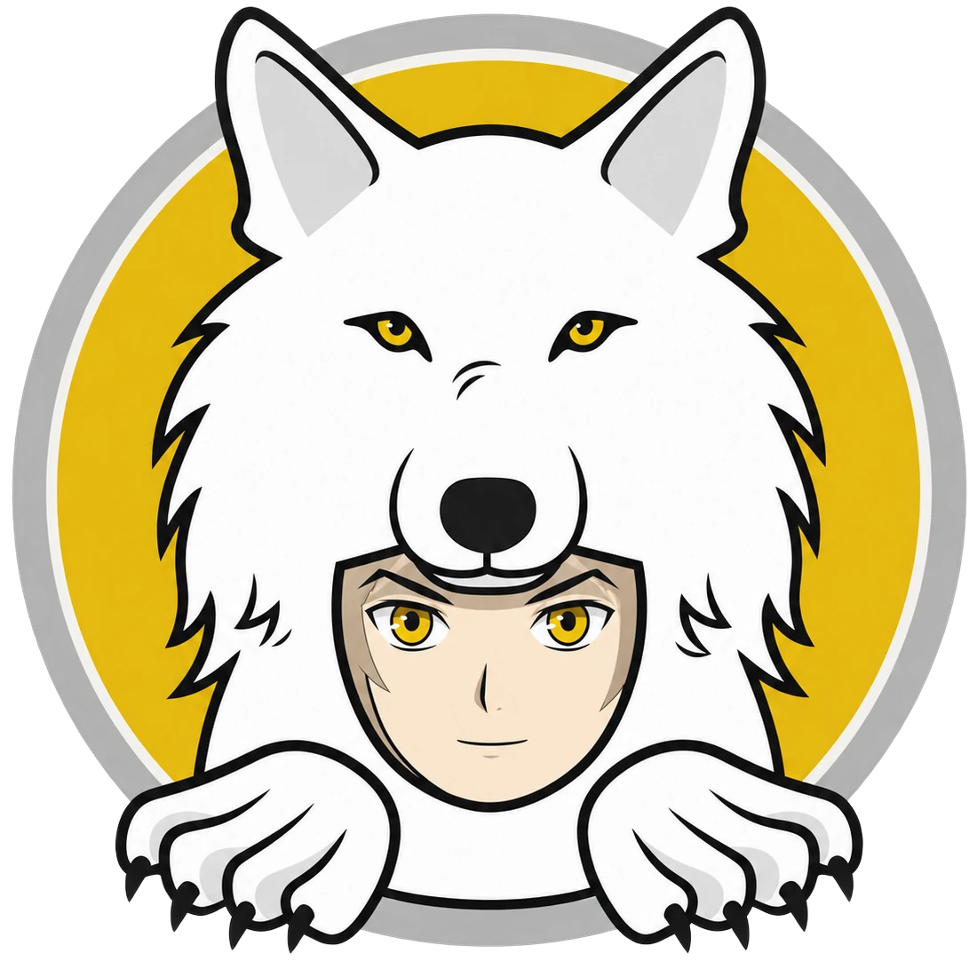 The original Saitama Inu wolf-hood emblem
